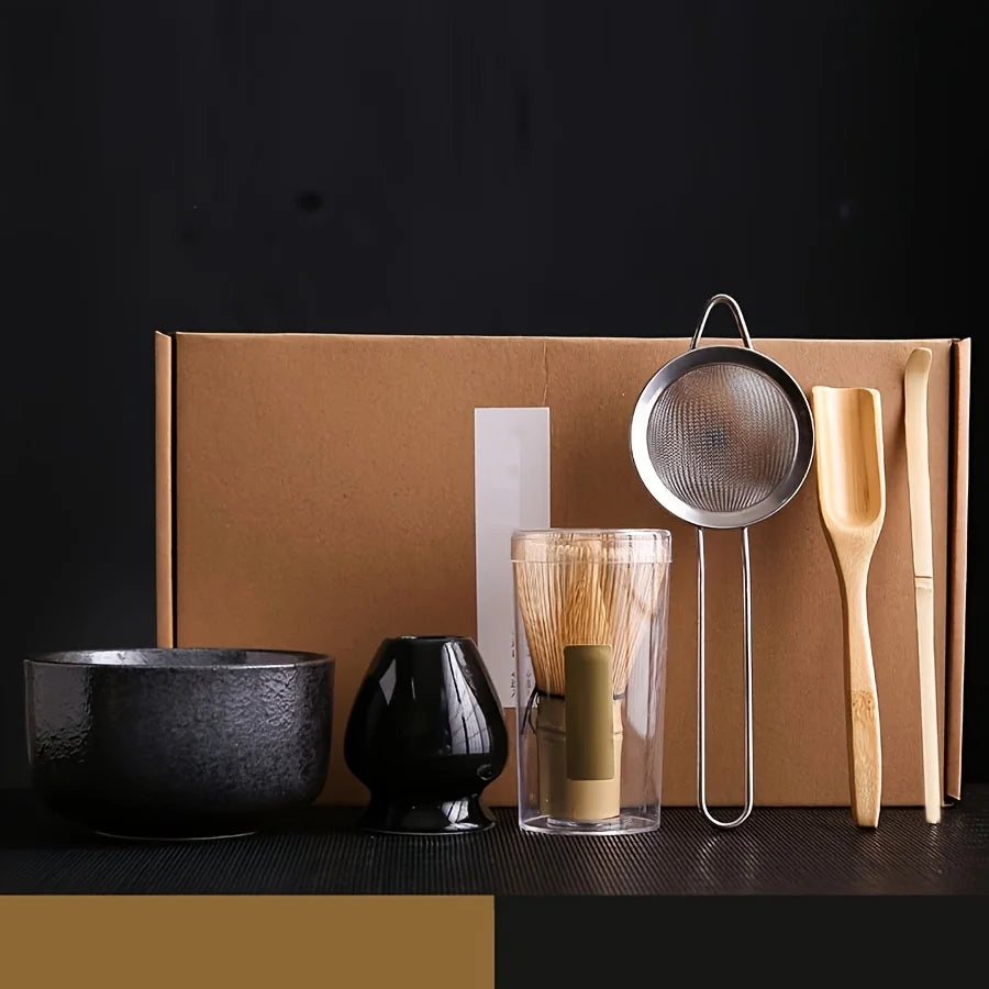 Japanese Matcha Tea Set – 6-Piece Ceramic Ceremony Kit