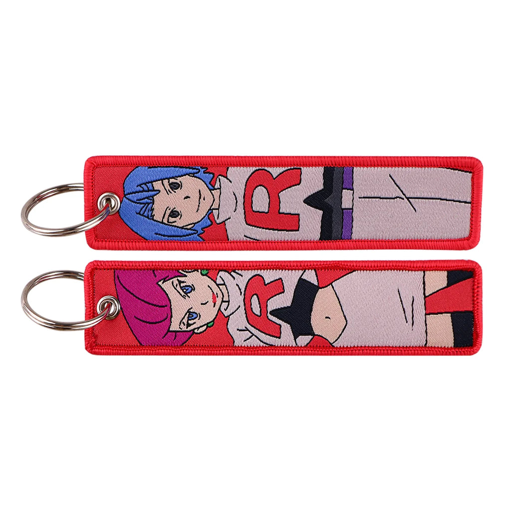 Pokémon Embroidered Keychain – Anime Figure Key Tag