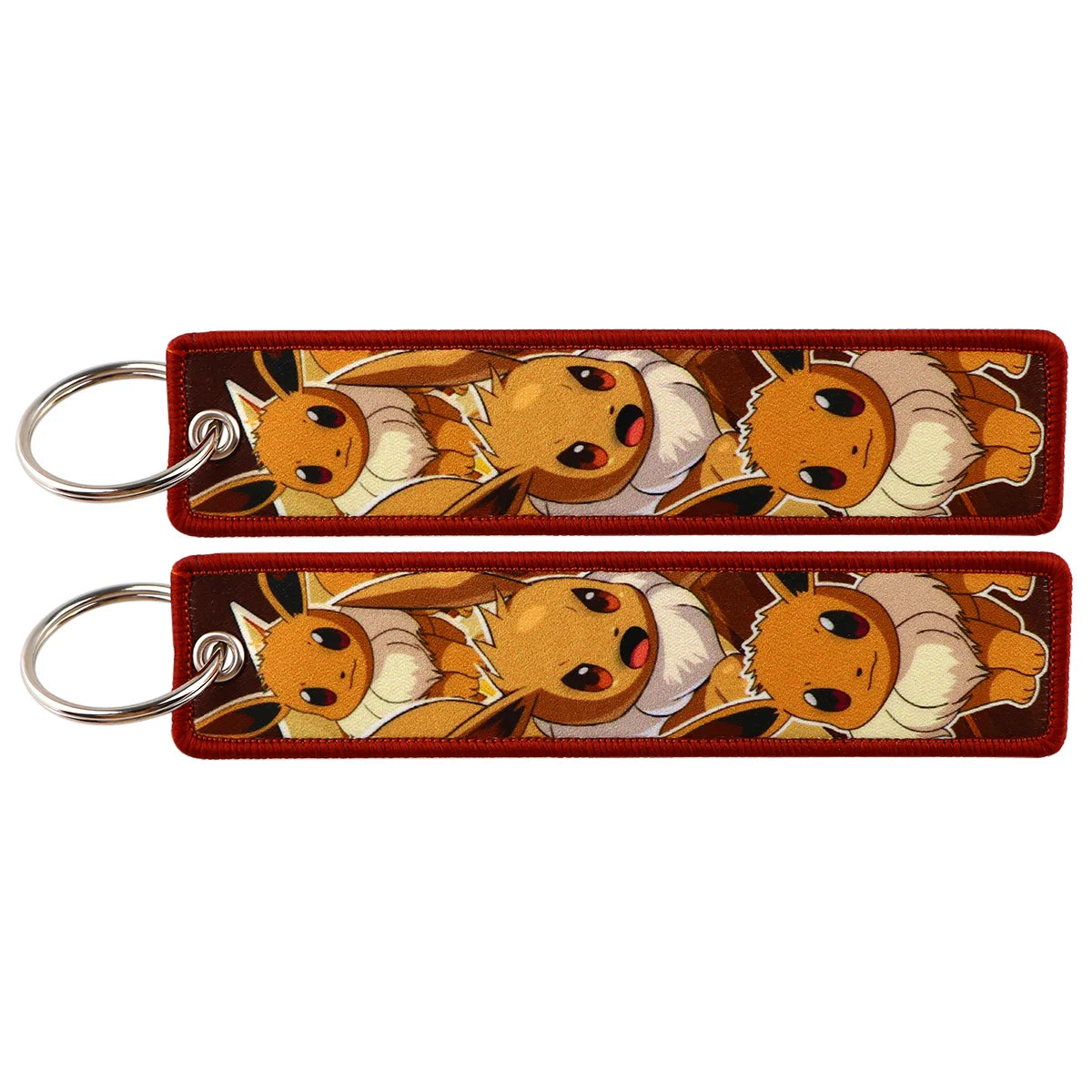 Pokémon Embroidered Keychain – Anime Figure Key Tag
