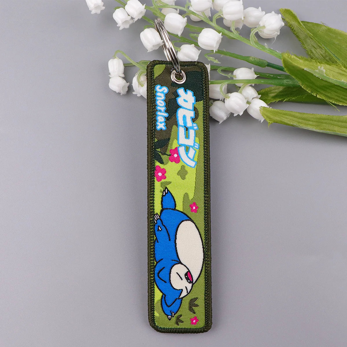 Pokémon Embroidered Keychain – Anime Figure Key Tag