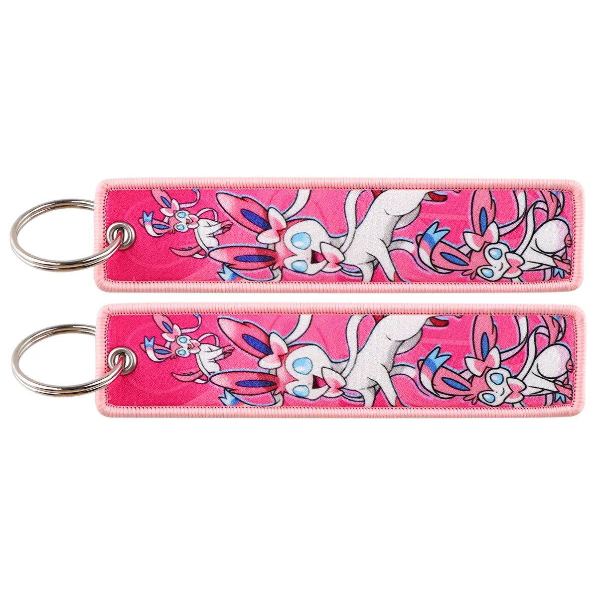 Pokémon Embroidered Keychain – Anime Figure Key Tag