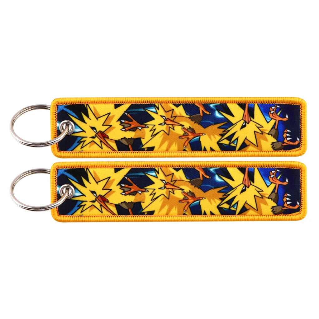 Pokémon Embroidered Keychain – Anime Figure Key Tag