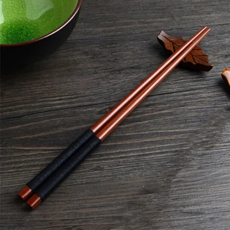 Japanese Chestnut Wood Chopsticks – Handcrafted Sushi Dining Set