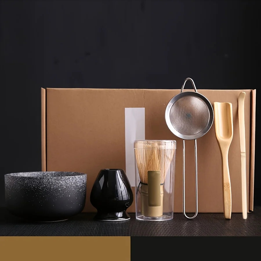 Japanese Matcha Tea Set – 6-Piece Ceramic Ceremony Kit