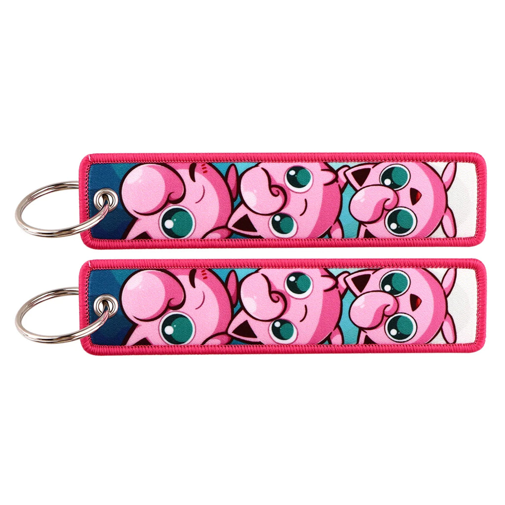 Pokémon Embroidered Keychain – Anime Figure Key Tag