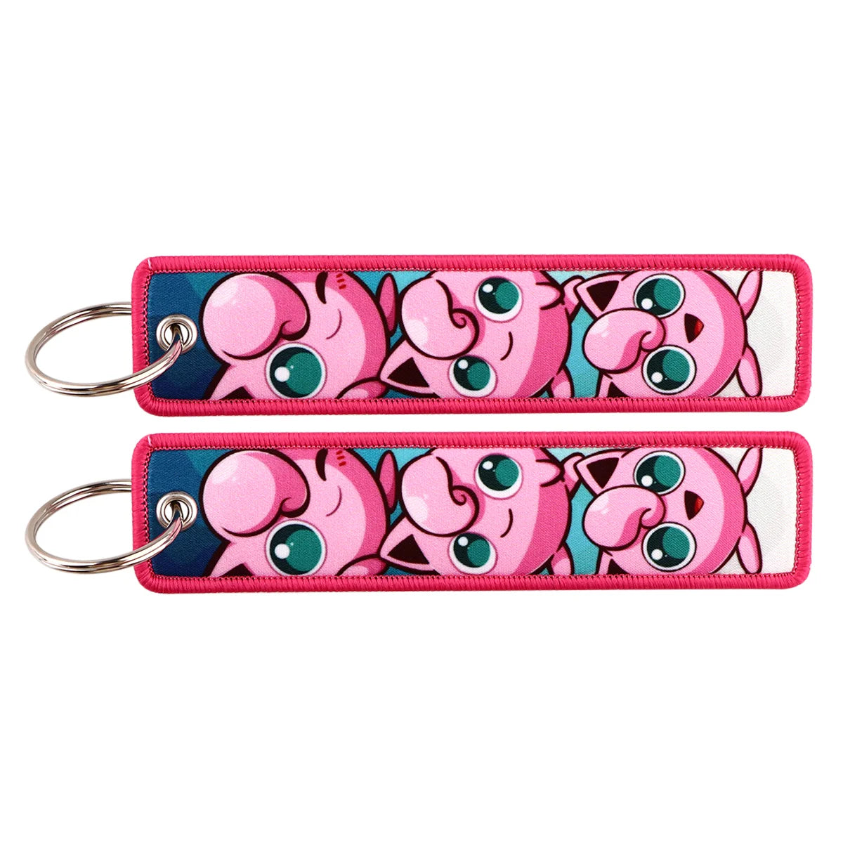 Pokémon Embroidered Keychain – Anime Figure Key Tag