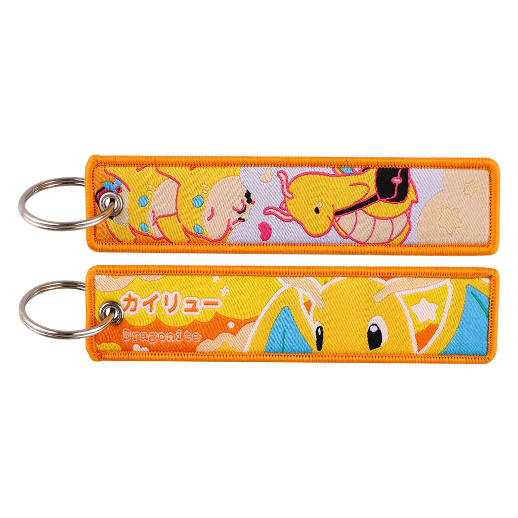 Pokémon Embroidered Keychain – Anime Figure Key Tag