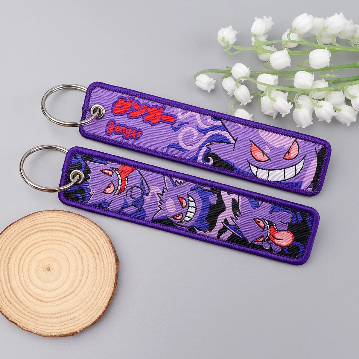 Pokémon Embroidered Keychain – Anime Figure Key Tag