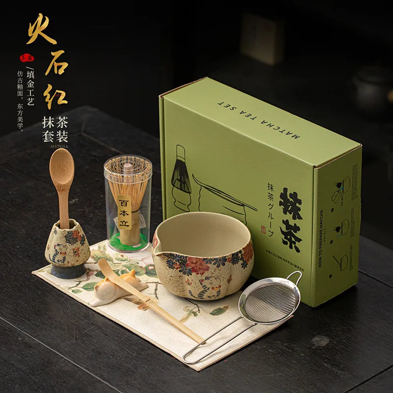 Japanese Matcha Making Set – 2 to 8-Piece Gift Set with Bowl, Whisk & Box