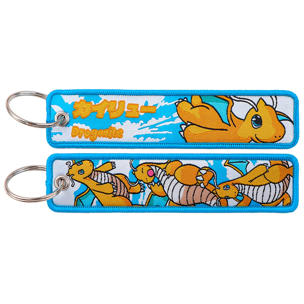 Pokémon Embroidered Keychain – Anime Figure Key Tag