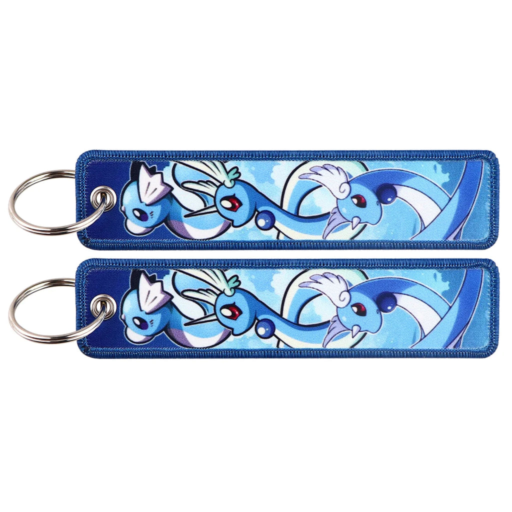 Pokémon Embroidered Keychain – Anime Figure Key Tag