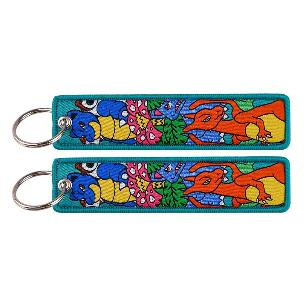 Pokémon Embroidered Keychain – Anime Figure Key Tag