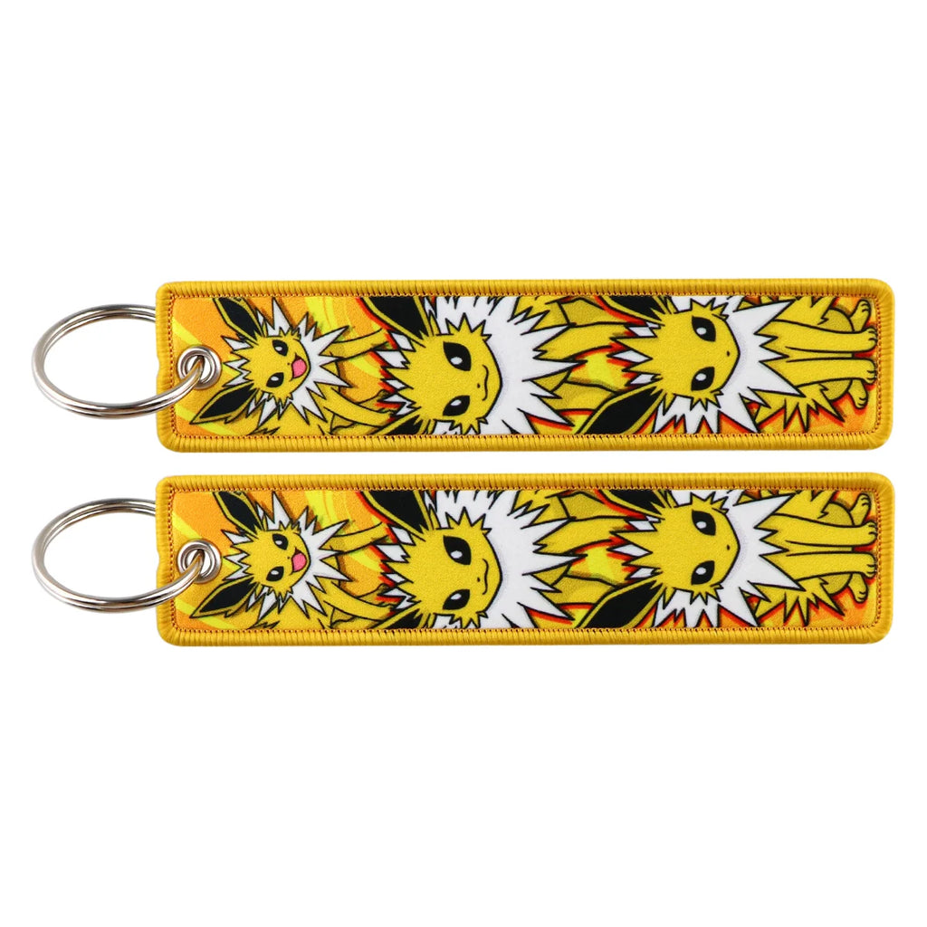 Pokémon Embroidered Keychain – Anime Figure Key Tag