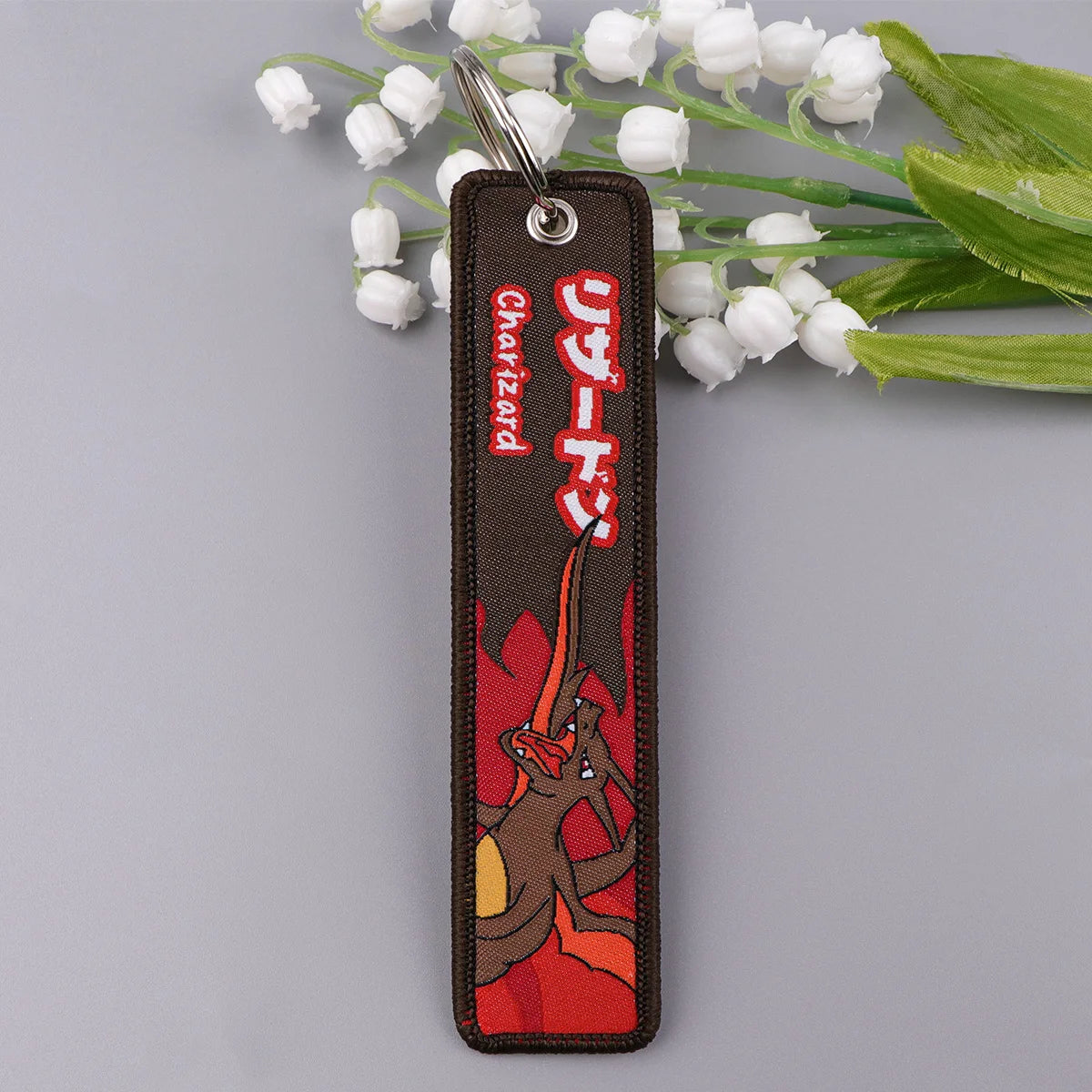 Pokémon Embroidered Keychain – Anime Figure Key Tag