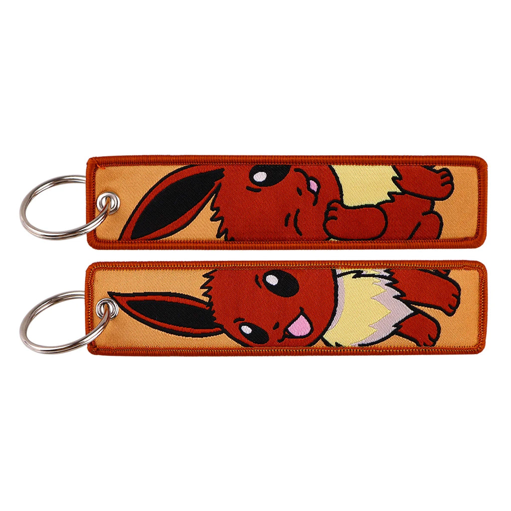 Pokémon Embroidered Keychain – Anime Figure Key Tag
