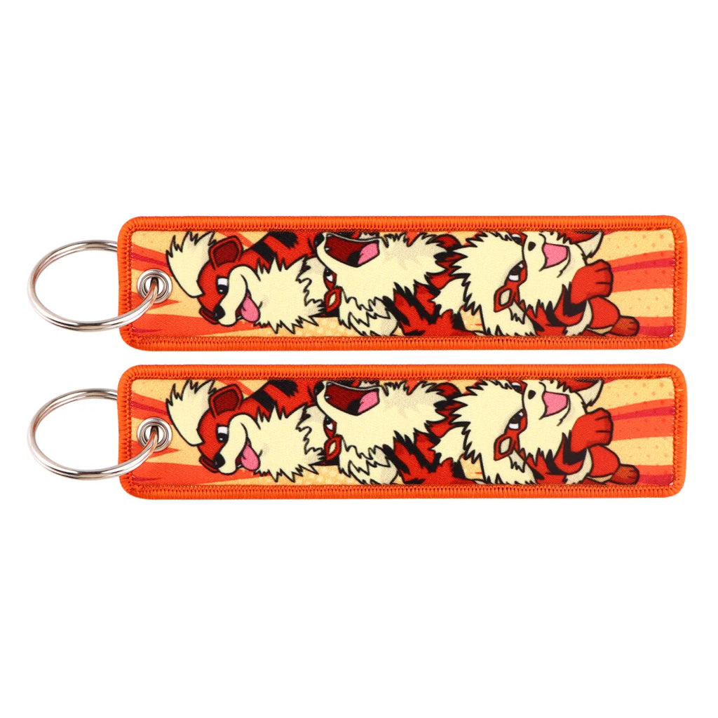 Pokémon Embroidered Keychain – Anime Figure Key Tag