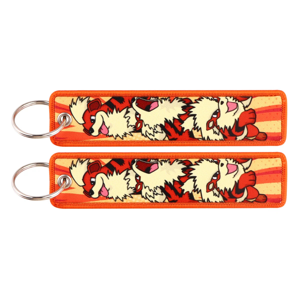 Pokémon Embroidered Keychain – Anime Figure Key Tag