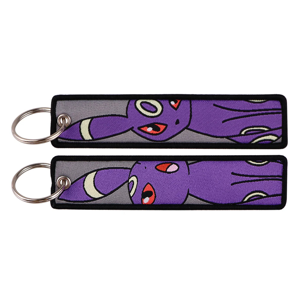 Pokémon Embroidered Keychain – Anime Figure Key Tag