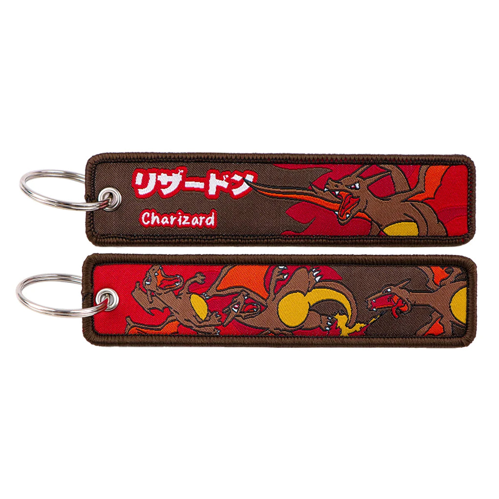 Pokémon Embroidered Keychain – Anime Figure Key Tag