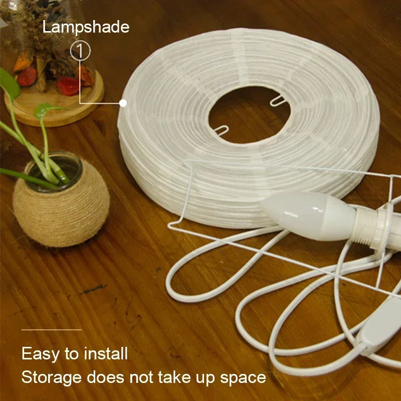 Japanese Rice Paper Lantern Lamp – LED Table Light for Bedroom & Living Room