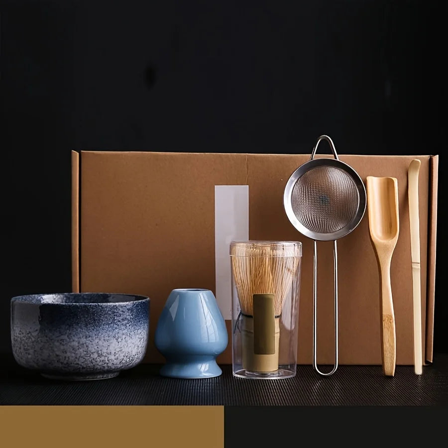 Japanese Matcha Tea Set – 6-Piece Ceramic Ceremony Kit