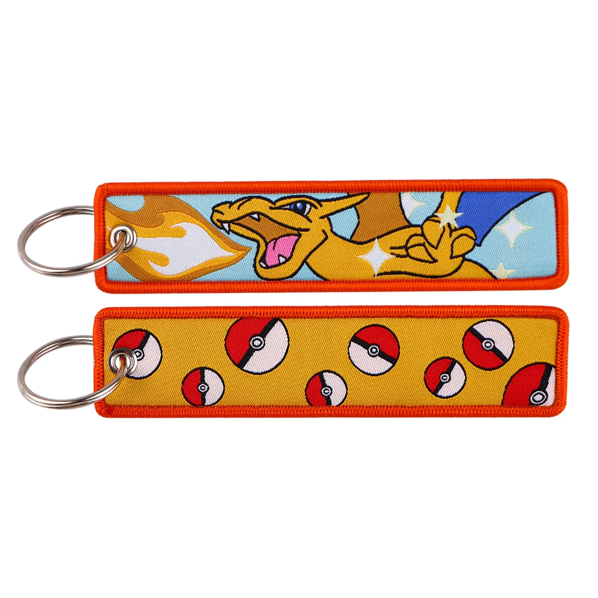 Pokémon Embroidered Keychain – Anime Figure Key Tag