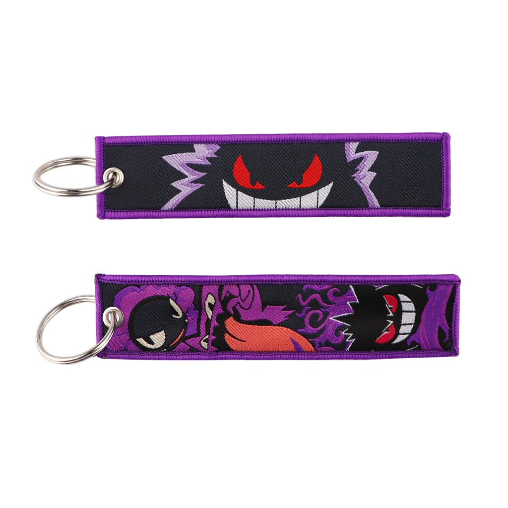 Pokémon Embroidered Keychain – Anime Figure Key Tag