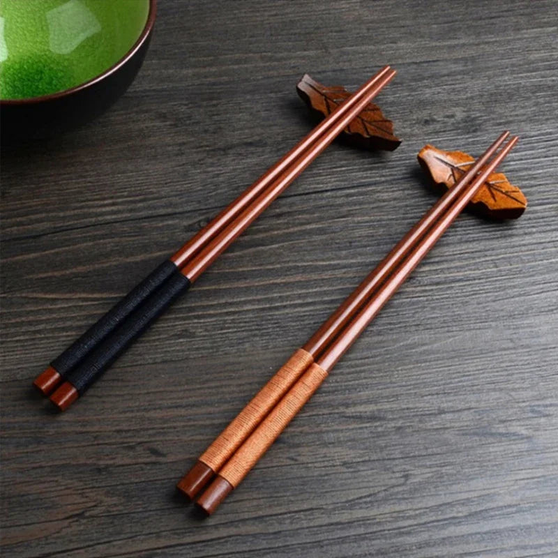 Japanese Chestnut Wood Chopsticks – Handcrafted Sushi Dining Set