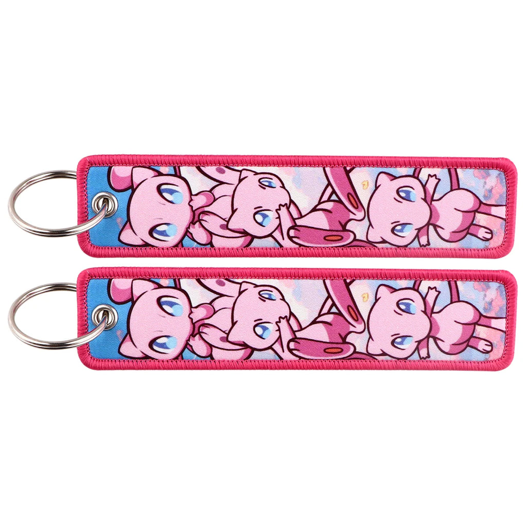 Pokémon Embroidered Keychain – Anime Figure Key Tag