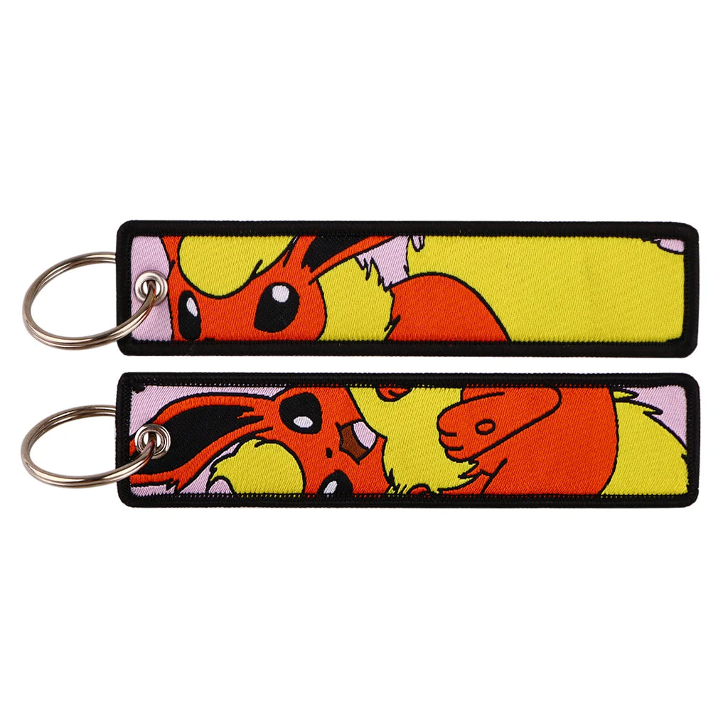Pokémon Embroidered Keychain – Anime Figure Key Tag