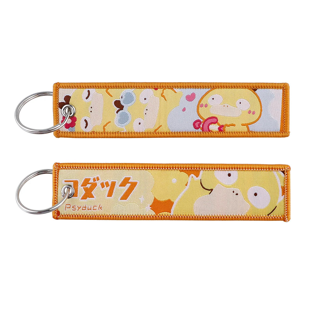 Pokémon Embroidered Keychain – Anime Figure Key Tag