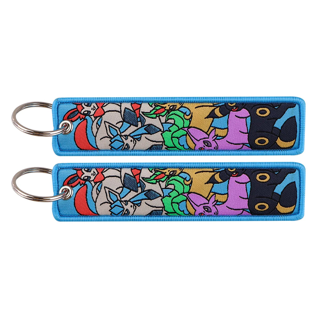 Pokémon Embroidered Keychain – Anime Figure Key Tag