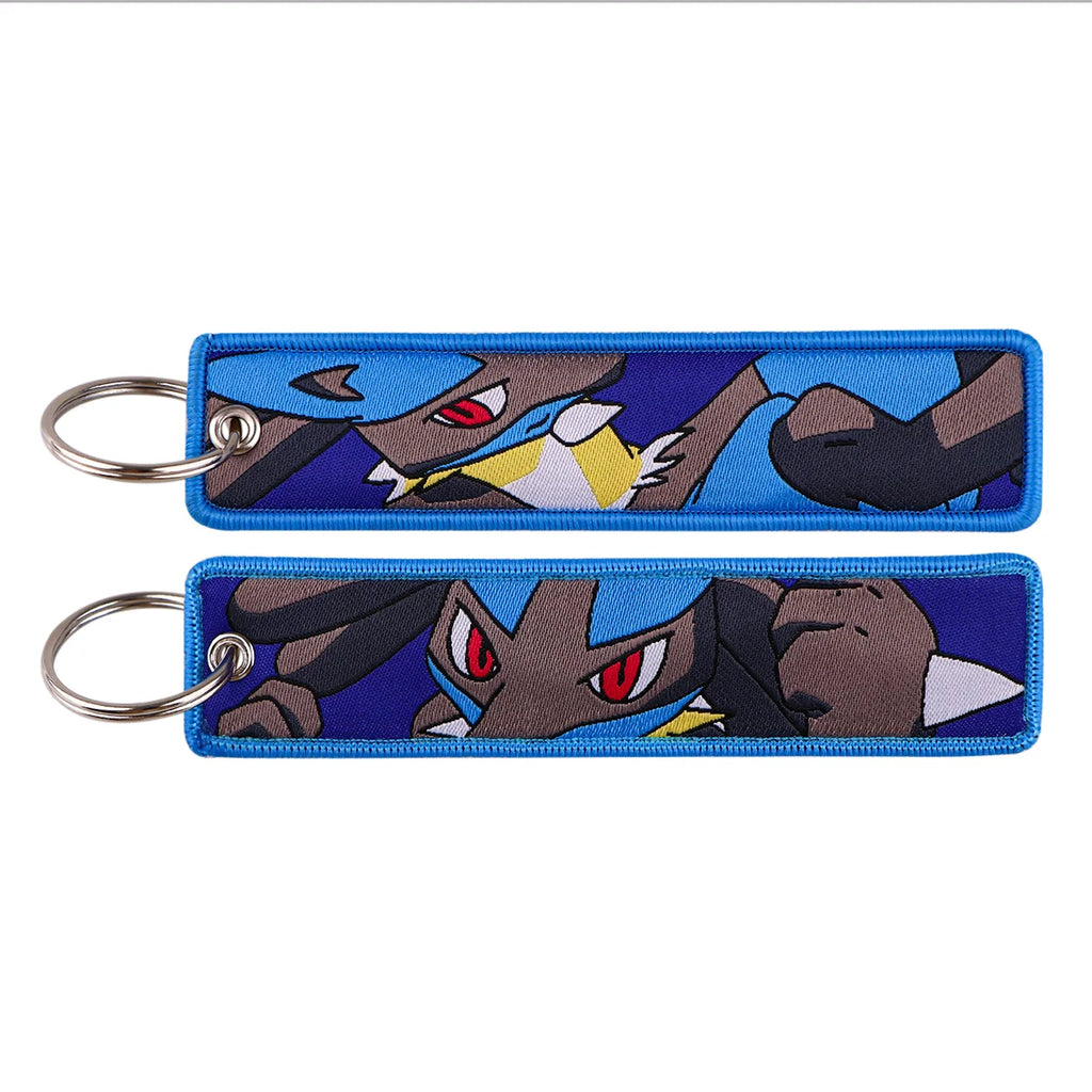 Pokémon Embroidered Keychain – Anime Figure Key Tag