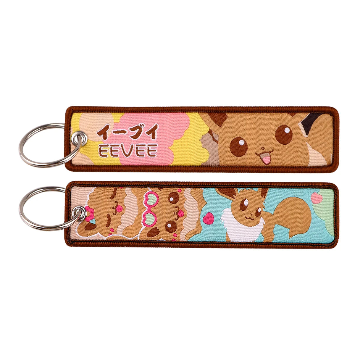 Pokémon Embroidered Keychain – Anime Figure Key Tag