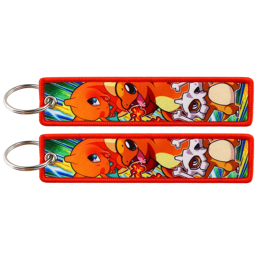 Pokémon Embroidered Keychain – Anime Figure Key Tag