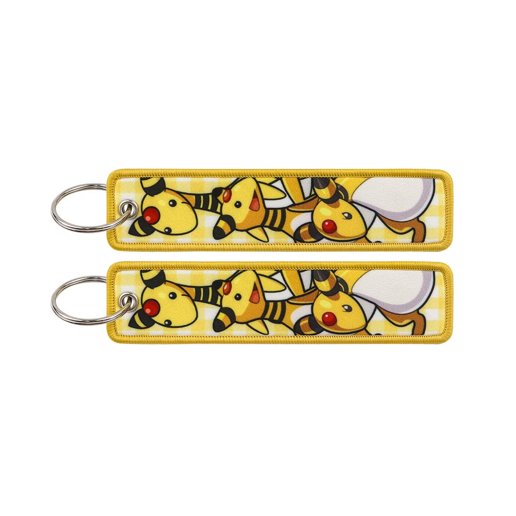 Pokémon Embroidered Keychain – Anime Figure Key Tag