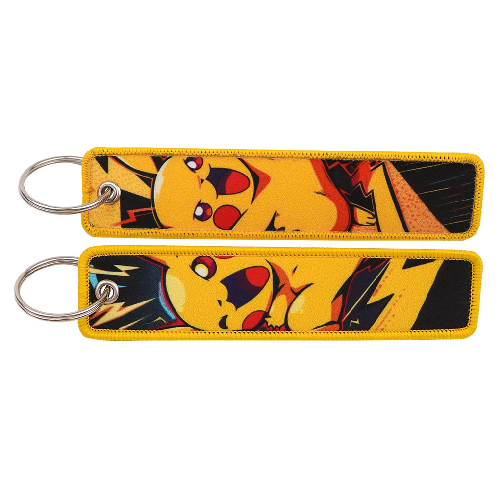 Pokémon Embroidered Keychain – Anime Figure Key Tag