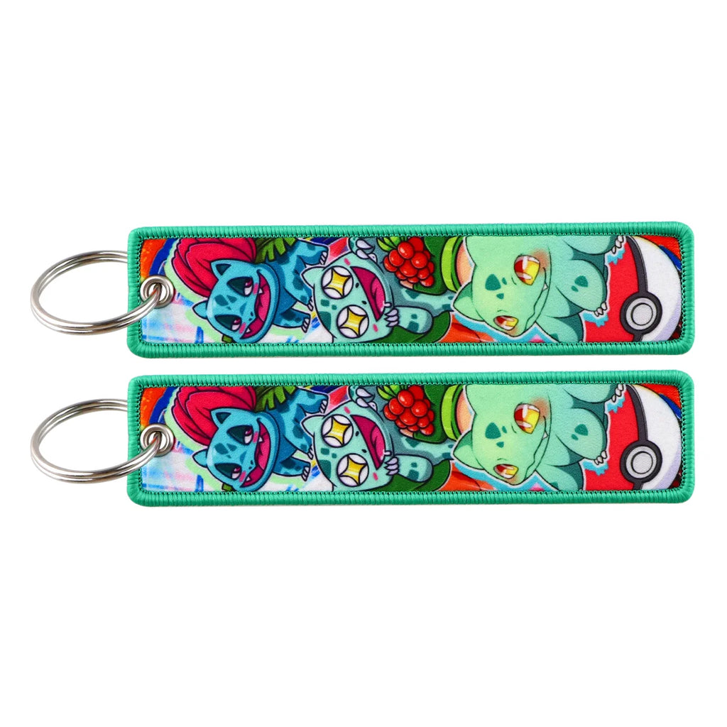 Pokémon Embroidered Keychain – Anime Figure Key Tag