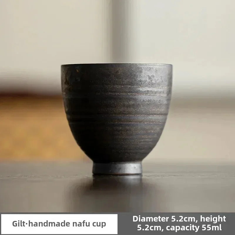 Japanese Handmade Stoneware Tea Cup – Kung Fu Chawan