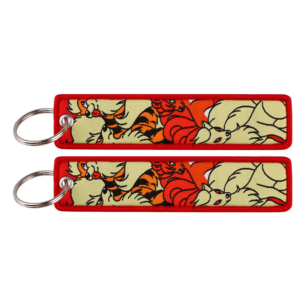Pokémon Embroidered Keychain – Anime Figure Key Tag