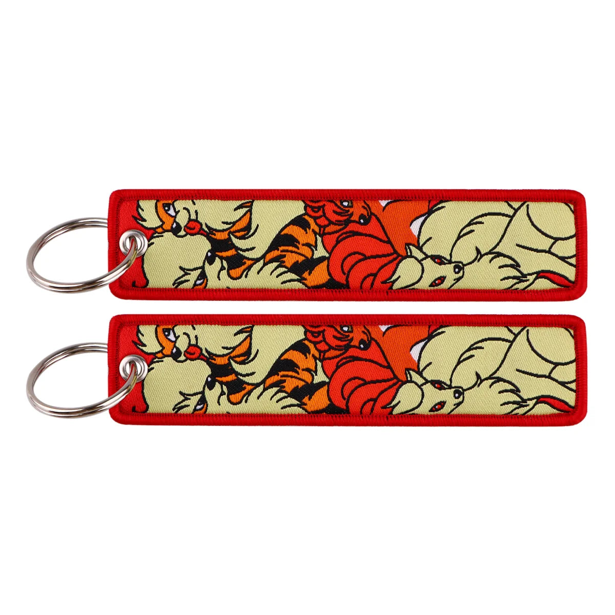 Pokémon Embroidered Keychain – Anime Figure Key Tag
