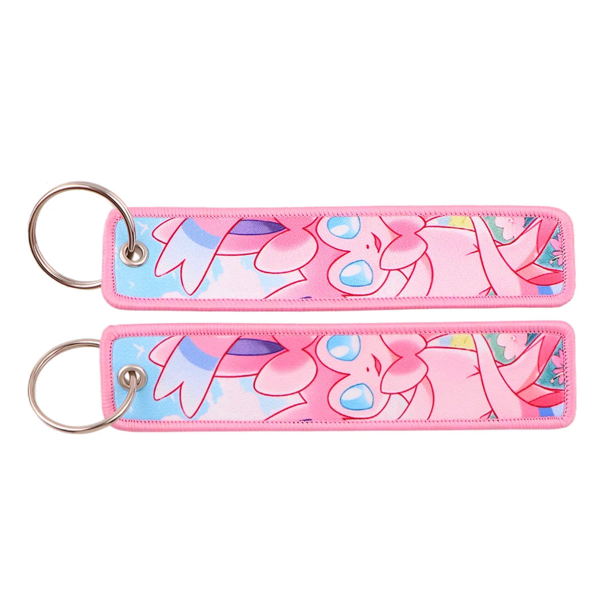 Pokémon Embroidered Keychain – Anime Figure Key Tag