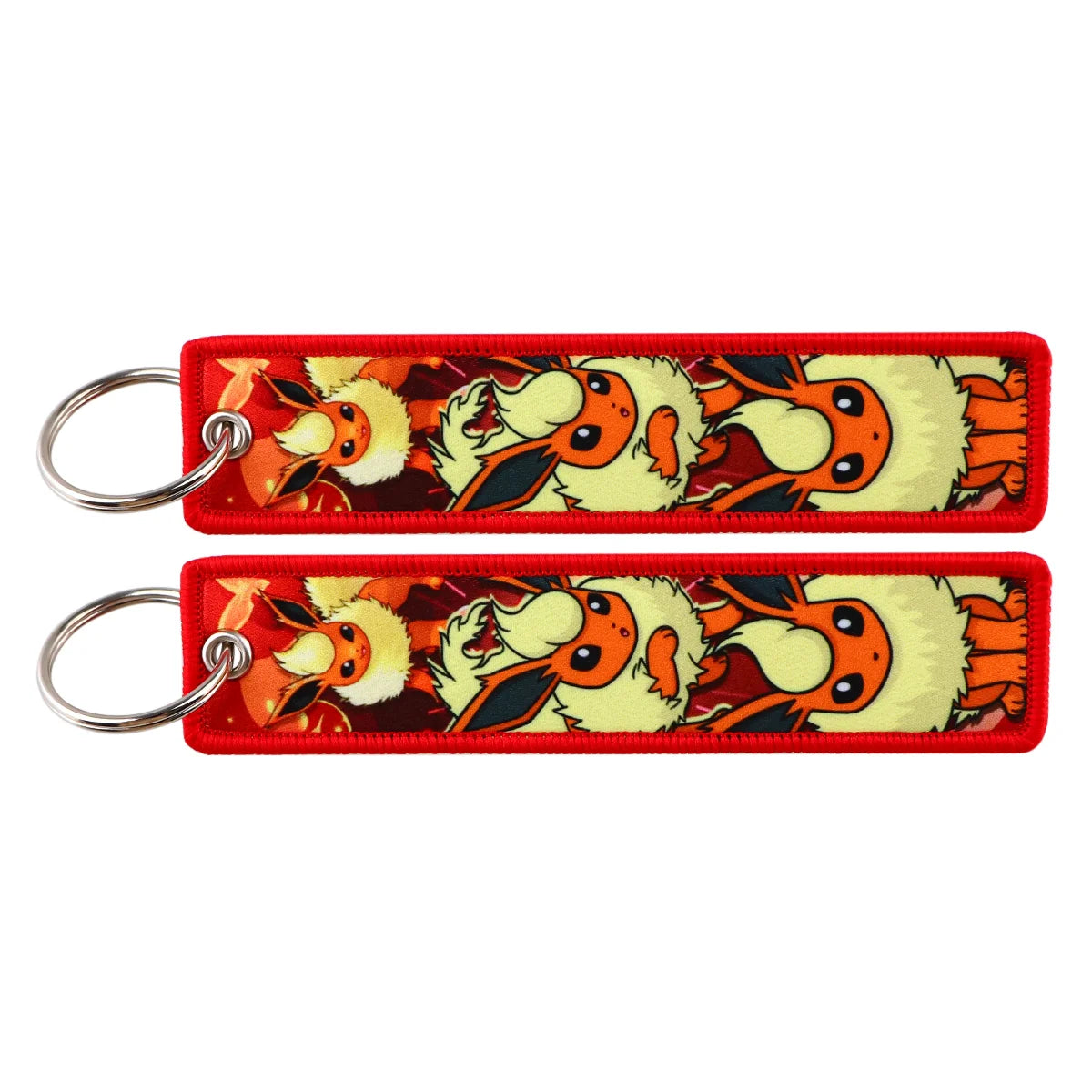 Pokémon Embroidered Keychain – Anime Figure Key Tag