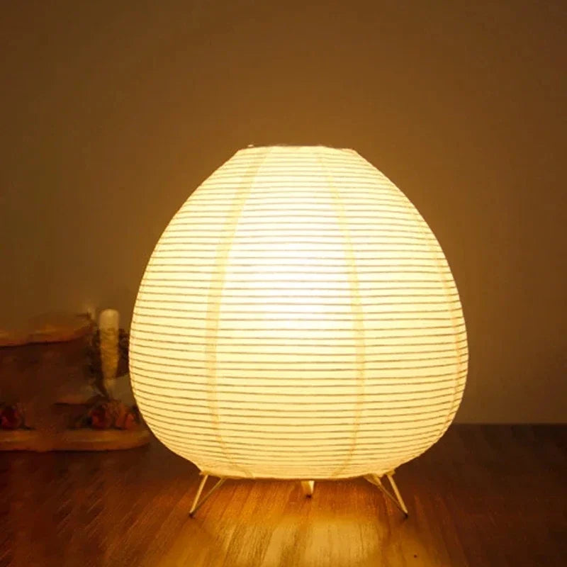 Japanese Rice Paper Lantern Lamp – LED Table Light for Bedroom & Living Room