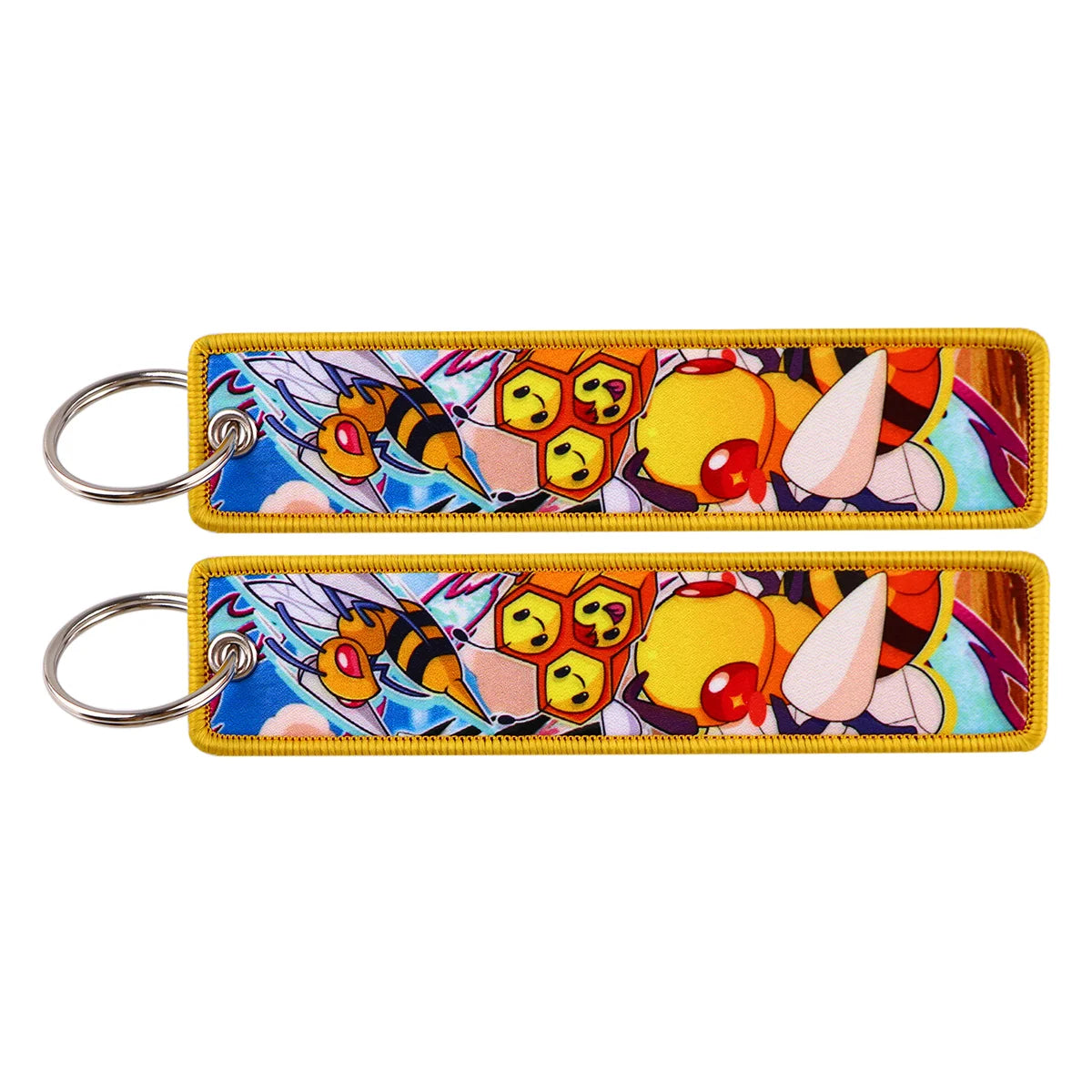 Pokémon Embroidered Keychain – Anime Figure Key Tag