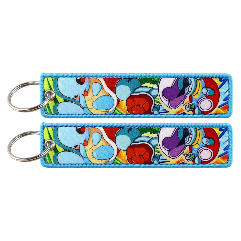 Pokémon Embroidered Keychain – Anime Figure Key Tag