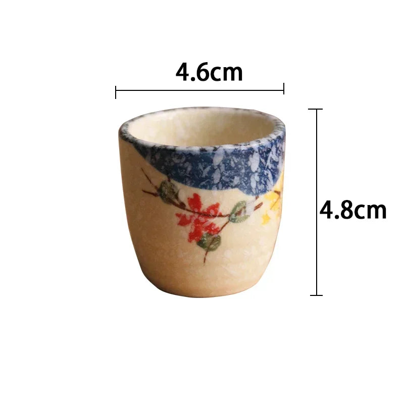 Japanese Ceramic Sake Cup – Antique Retro Ochoko for Sake & Shochu