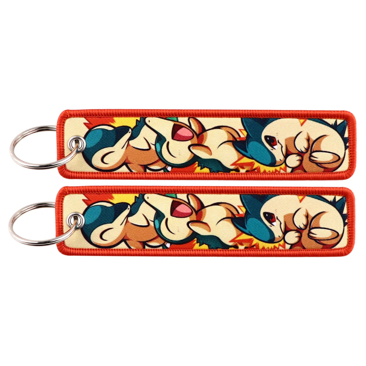 Pokémon Embroidered Keychain – Anime Figure Key Tag